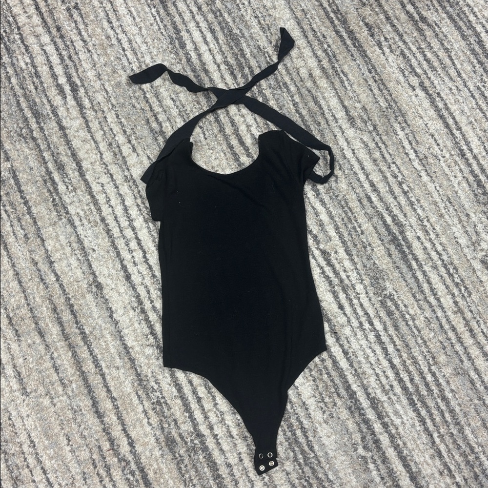 American Eagle Outfitters Black Halter Bodysuit